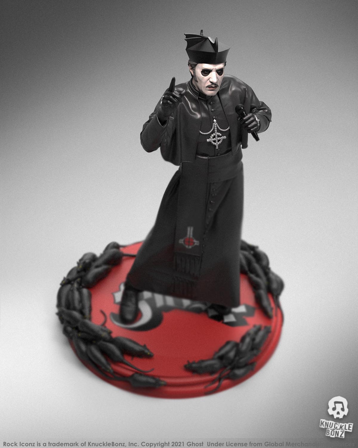 Ghost Cardinal Copia Black Cassock (Variant) KnuckleBonz Statue